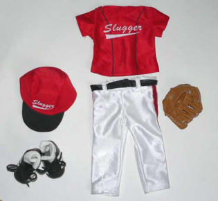 baseball doll red outfit