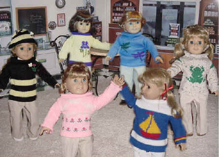 sweaters and clothing for 18 inch dolls