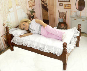 Wood bed for 18" dolls