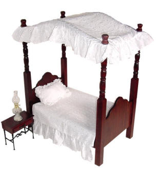Doll Canopy Bed made of sturdy Wood