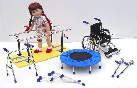 disabled dolls with walkers, braces, american girl size