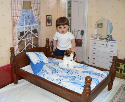 doll bed and bedding for boys