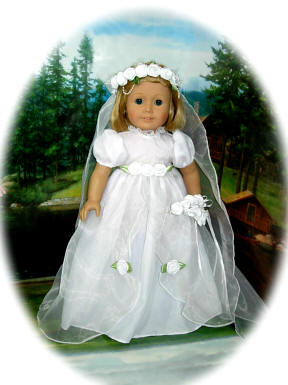 wedding dress for american girl doll