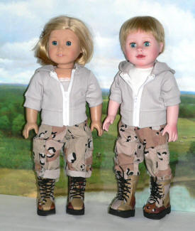boy or girl doll army clothes