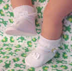 Mary Janes in white for Lee Middleton dolls