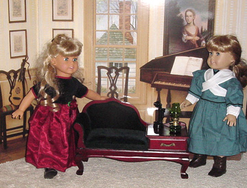 Upholstered doll furniture - Chaise lounge
