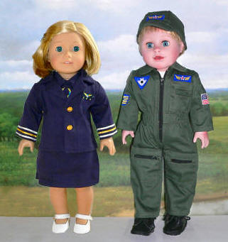 doll clothing pilot and stewardess