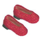 Red glitter doll shoes