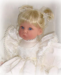 19-22 inch doll dress with ribbons and lace