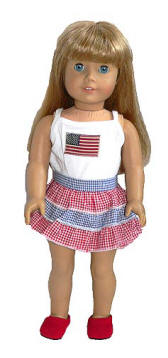 4th of July Outfit Fits American Girl Dolls