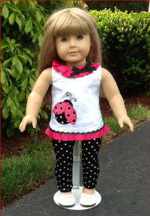 ladybug clothes for18 inch dolls