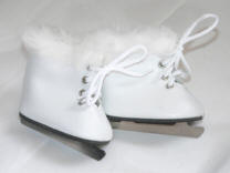 Ice skates with fur trim