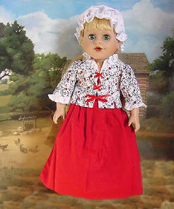 colonial jacket on 18 inch doll Sew Dolling