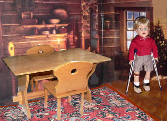 Table and Chair Set in Wood