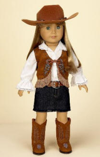 western cowgirl doll outfit