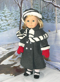 Beautiful coat completes your 18" Doll Christmas Outfits!